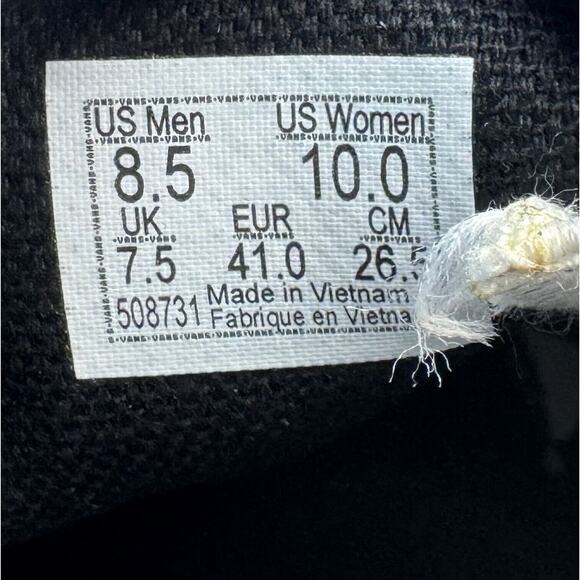 Vans Classic Slip-On Fruit’ Skull Black White Canvas Shoes Sz Men 8.5 Women 10 - Picture 13 of 13